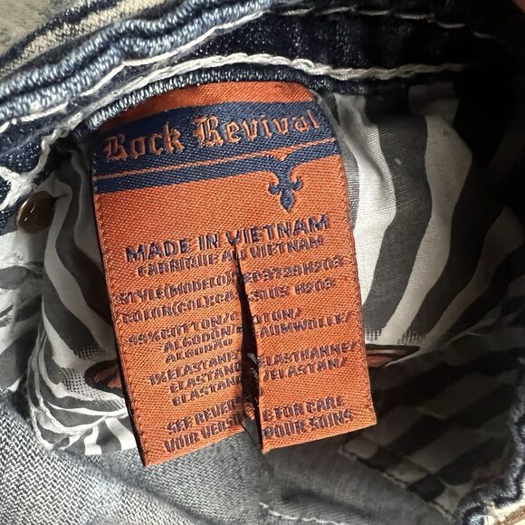 Rock Revival Distressed Denim Jean Shorts Cassius Men's Size 38 New - Picture 7 of 7